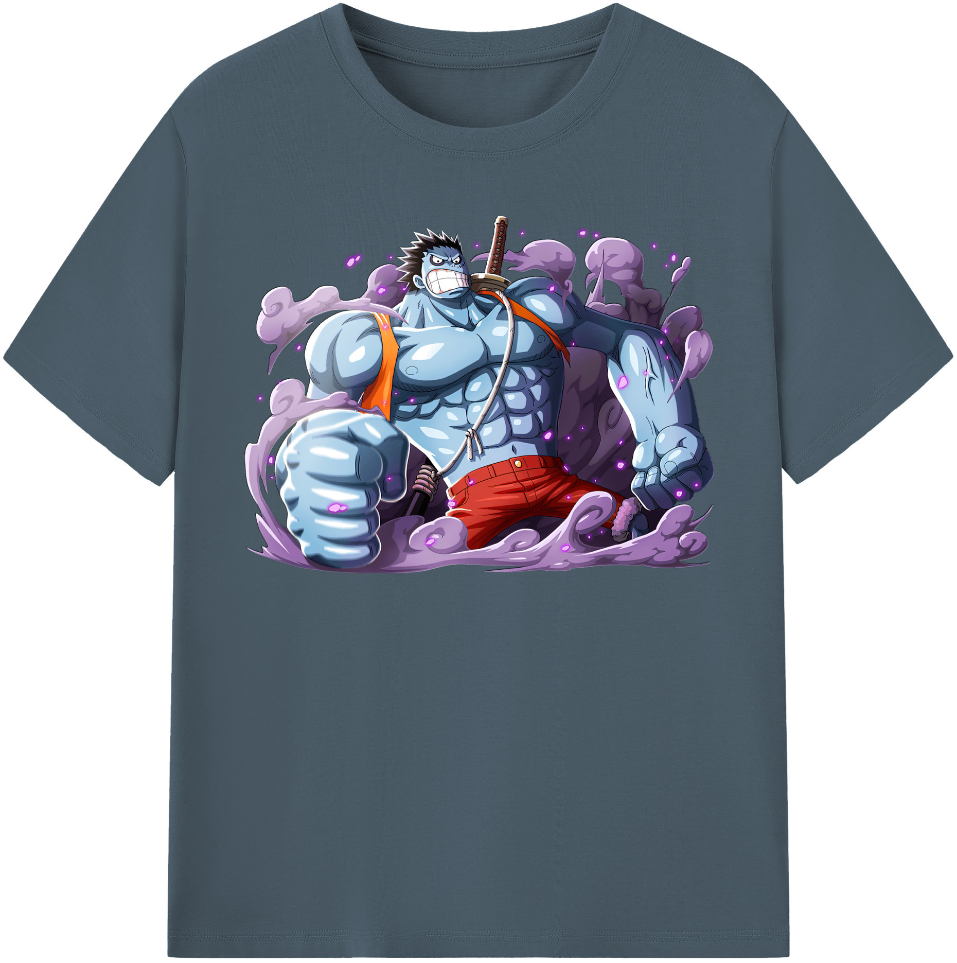 ワンピース モンキー・D・ルフィ ONE PIECE Monkey D. Luffy 綿100％半袖Tシャツ（フロントプリント）